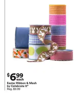 Michaels Easter ribbon & Mesh by Celebrate It offer