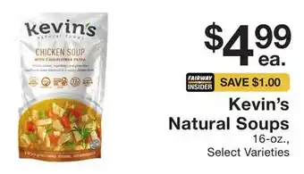 Fairway Store Market Kevin's Natural Soups offer