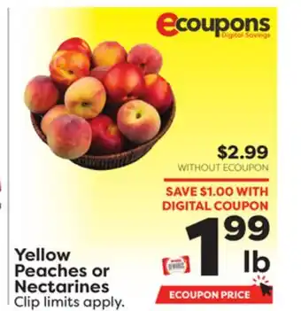 Weis Markets Yellow Peaches or Nectarines offer