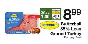 The Fresh Grocer 85% Lean Ground Turkey offer