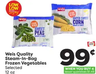 Weis Markets Weis Quality Steam-In-Bag Frozen Vegetables offer