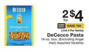 Fairway Store Market DeCecco Pasta offer