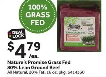 Stop&Shop Nature's Promise Grass Fed 80% Lean Ground Beef offer