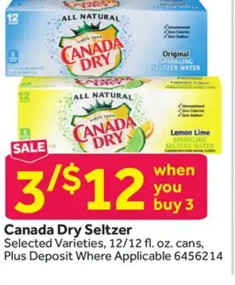 Stop&Shop Canada Dry Seltzer offer