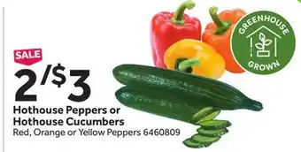 Stop&Shop Hothouse Peppers or Hothouse Cucumbers offer