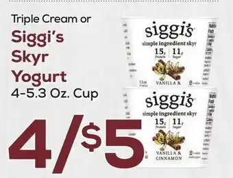 DeCicco & Sons Siggi's Skyr Yogurt offer