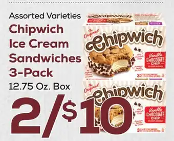DeCicco & Sons Chipwich Ice Cream Sandwiches 3-Pack offer
