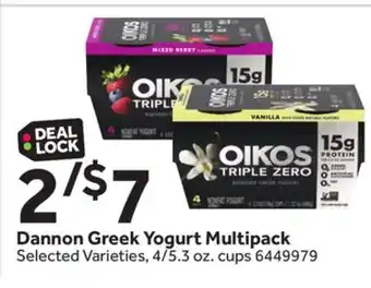 Stop&Shop Dannon Greek Yogurt Multipack offer