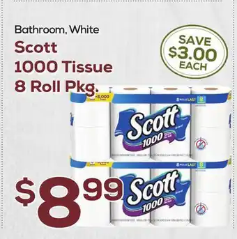 DeCicco & Sons Scott 1000 Tissue 8 Roll Pkg offer