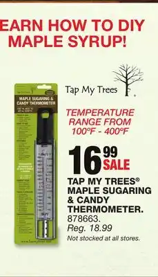 Blain's Farm & Fleet TAP MY TREES MAPLE SUGARING & CANDY THERMOMETER offer