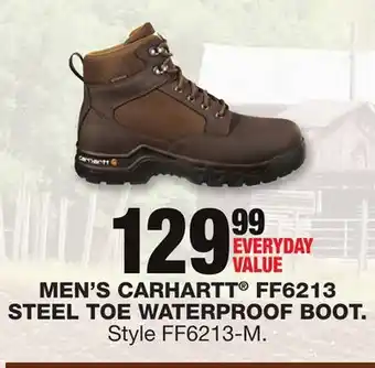 Blain's Farm & Fleet MEN'S CARHARTT FF6213 STEEL TOE WATERPROOF BOOT offer