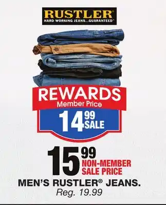 Blain's Farm & Fleet MEN'S RUSTLER JEANS offer