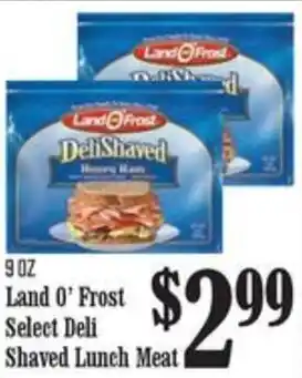 The Markets Land O' Frost Select Deli Shaved Lunch Meat offer