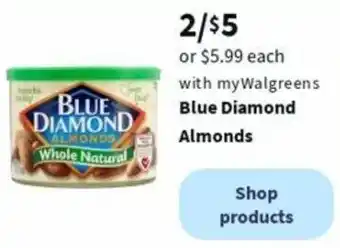 Walgreens Blue Diamond Almonds offer