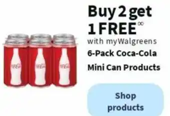 Walgreens Coca-Cola Mini Can Products offer