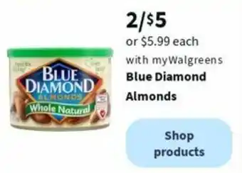 Walgreens Blue Diamond Almonds offer