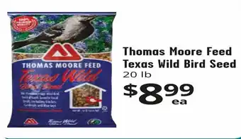 Brookshire Brothers Thomas Moore Feed Texas Wild Bird Seed 20 lb offer