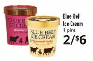 Blue Bell Ice Cream 1 pint