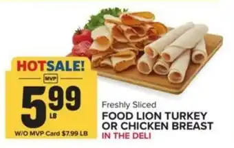 Food Lion FOOD LION TURKEY OR CHICKEN BREAST offer