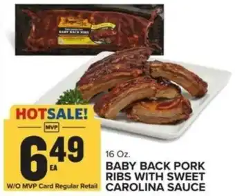 Food Lion BABY BACK PORK RIBS WITH SWEET CAROLINA SAUCE offer