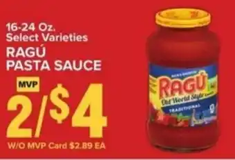 Food Lion RAGÚ PASTA SAUCE offer