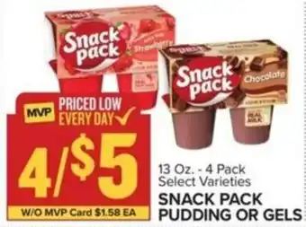 Food Lion SNACK PACK PUDDING OR GELS offer