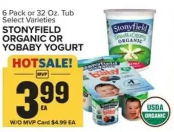 Food Lion STONYFIELD ORGANIC OR YOBABY YOGURT offer