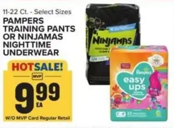 Food Lion PAMPERS TRAINING PANTS OR NINJAMAS NIGHTTIME UNDERWEAR offer