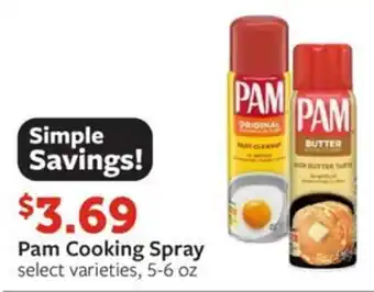 Fareway Pam Cooking Spray offer