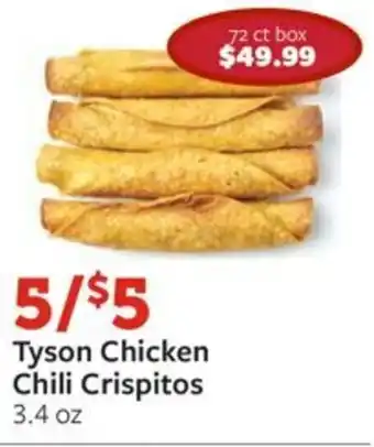 Fareway Tyson Chicken Chili Crispitos 3.4 oz offer