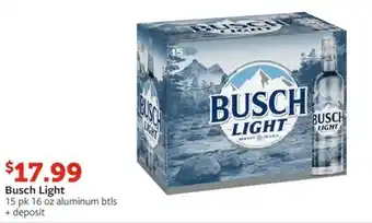 Fareway Busch Light 15 pk 16 oz offer