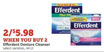Fareway Efferdent Denture Cleanser select varieties, 44 ct offer
