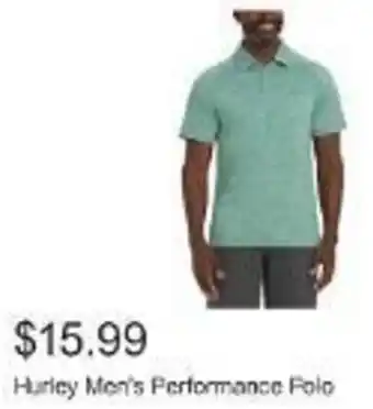 Costco Hurley Men's Performance Polo offer