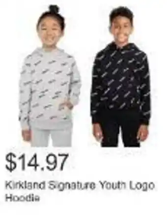 Costco Kirkland Signature Youth Logo Hoodia offer