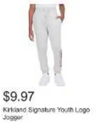 Costco Kirkland Signature Youth Logo Jogger offer