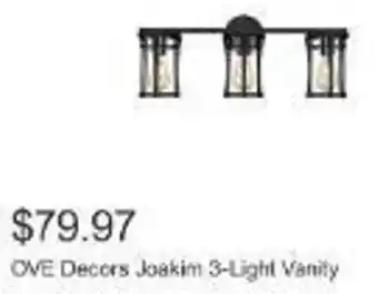 Costco OVE Decors Joakim 3-Light Vanity offer