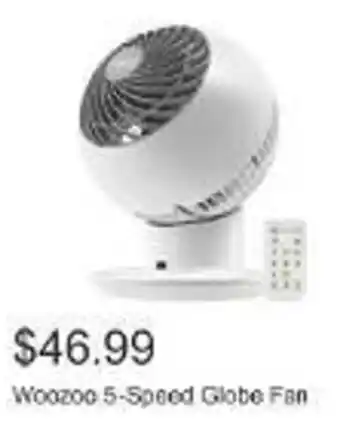 Costco Woozoo 5-Speed Globe Fan offer
