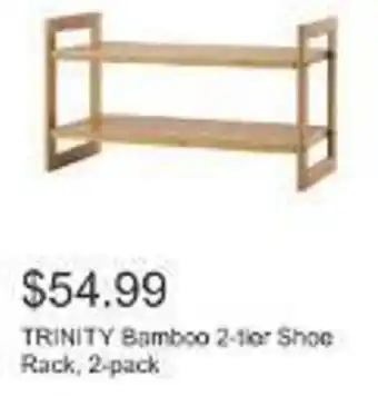 Costco TRINITY Bamboo 2-tier Shoe Rack, 2-pack offer