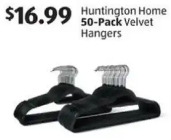 Aldi Huntington Home 50-Pack Velvet Hangers offer