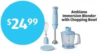 Aldi Ambiano Immersion Blender with Chopping Bowl offer