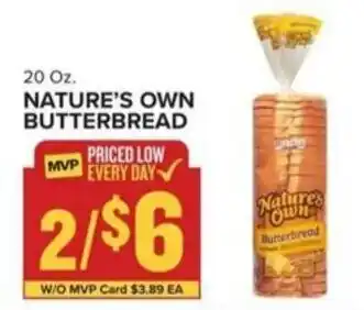 Food Lion NATURE'S OWN BUTTERBREAD offer