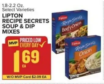 Food Lion LIPTON RECIPE SECRETS SOUP & DIP MIXES offer