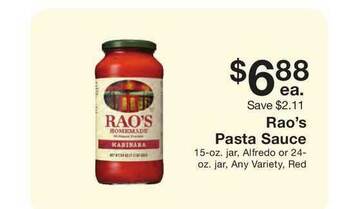 Fairway Store Market Rao's Pasta Sauce offer