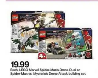 Target Lego Marvel Spider-man's Drone Duel Or Spider-man Vs. Mysterio's Drone Attack Building Set offer