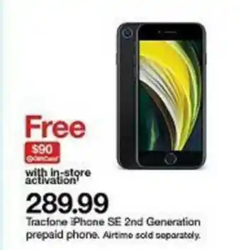 Target Tracfone Iphone Se 2nd Generation Prepaid Phone offer