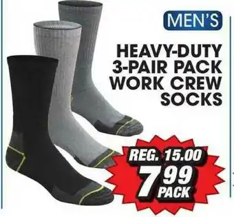 Big 5 Men's Heavy-Duty 3-Pair Pack Work Crew Socks offer