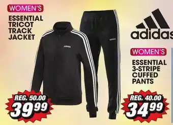Big 5 Essential Tricot Track Jacket Or Essential 3-Stripe Cuffed Pants offer
