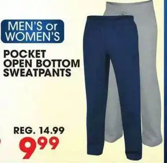 Big 5 Pocket Open Bottom Sweatpants offer