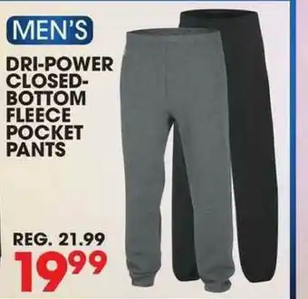 Big 5 Dri-Power Closed-Bottom Fleece Pocket Pants offer