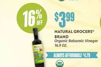 Natural Grocers Natural Grocers® Brand Organic Balsamic Vinegar 16.9 Oz. offer